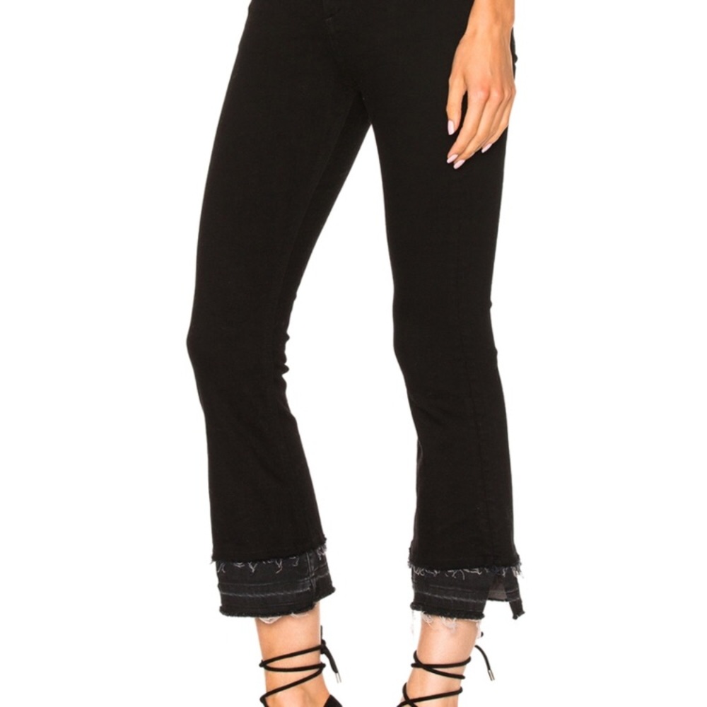 Rag & Bone Black Double Hem Crop Flare Jeans - Picture 5 of 8